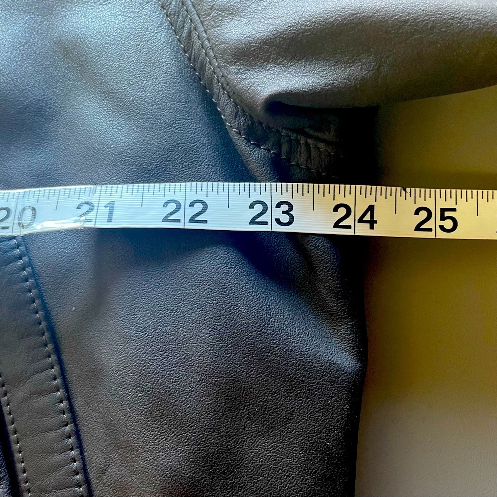 London Fog Leather Coat Zip and Button Zip Out Lining Brown 48 - Picture 13 of 14